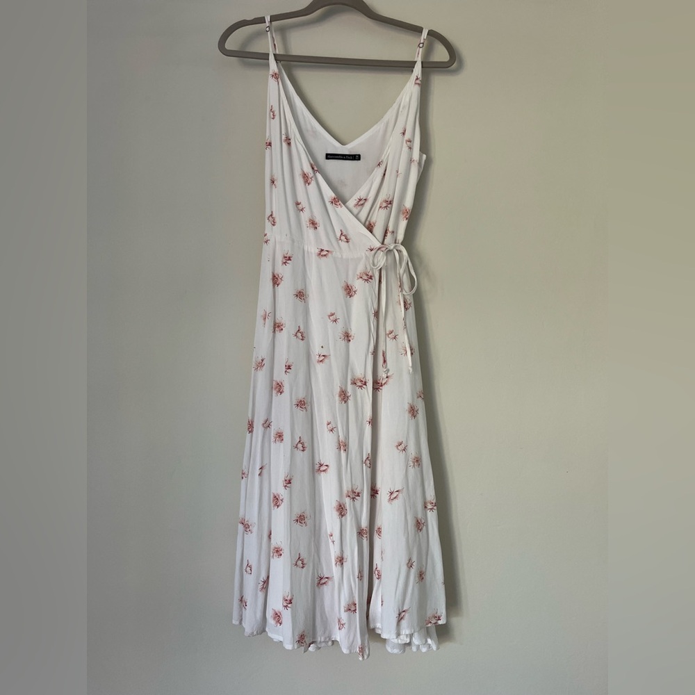 Floral Wrap Midi Dress